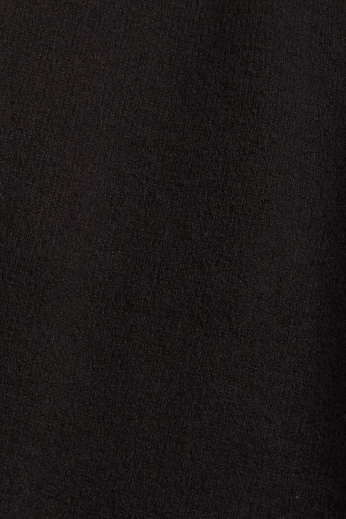 Sisältää villaa: pitkä avonainen neuletakki, BLACK, detail image number 4