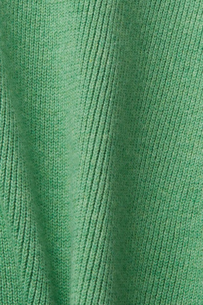 Neulepusero V-pääntiellä vastuullista puuvillaa, GREEN, detail image number 4