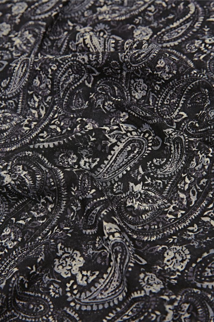 Kierrätettyä: paisley-kuvioitu tuubihuivi, BLACK, detail image number 2
