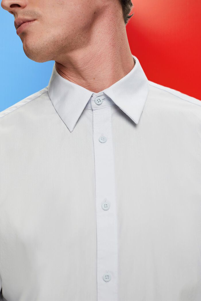 Puuvillainen slim fit -paita, LIGHT BLUE, detail image number 2