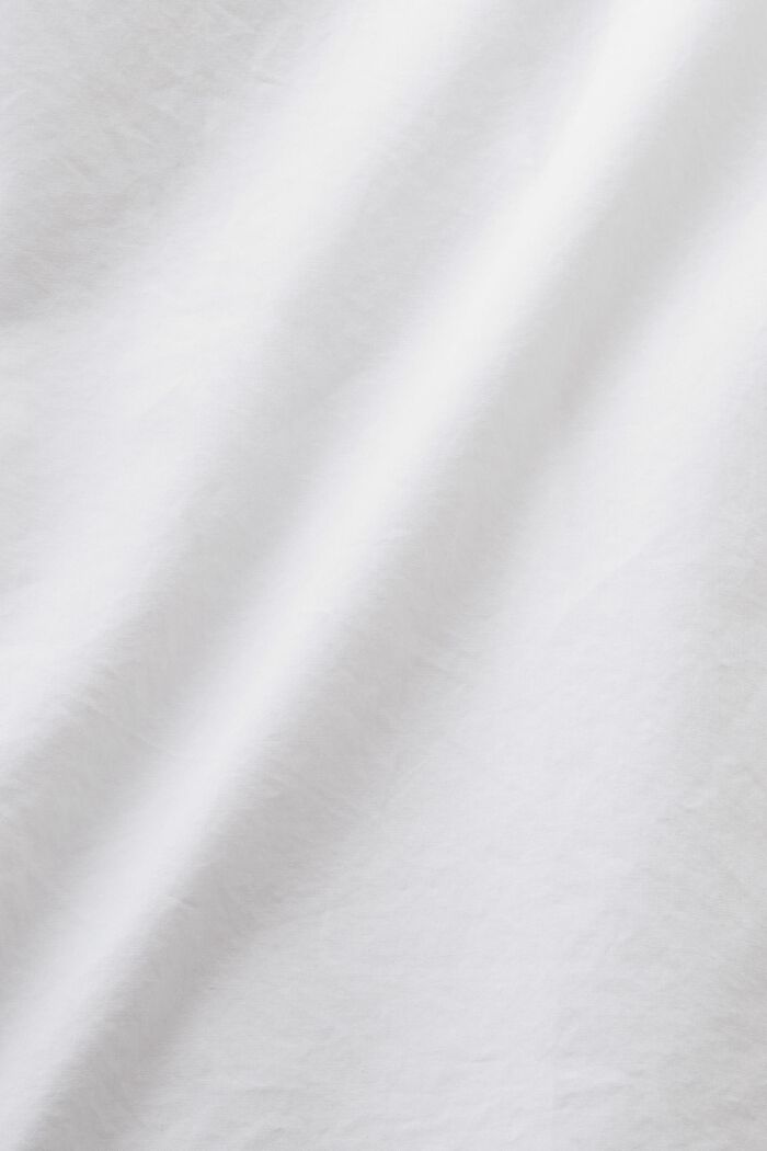 Lyhythihainen paita puuvillapopliinia, WHITE, detail image number 4