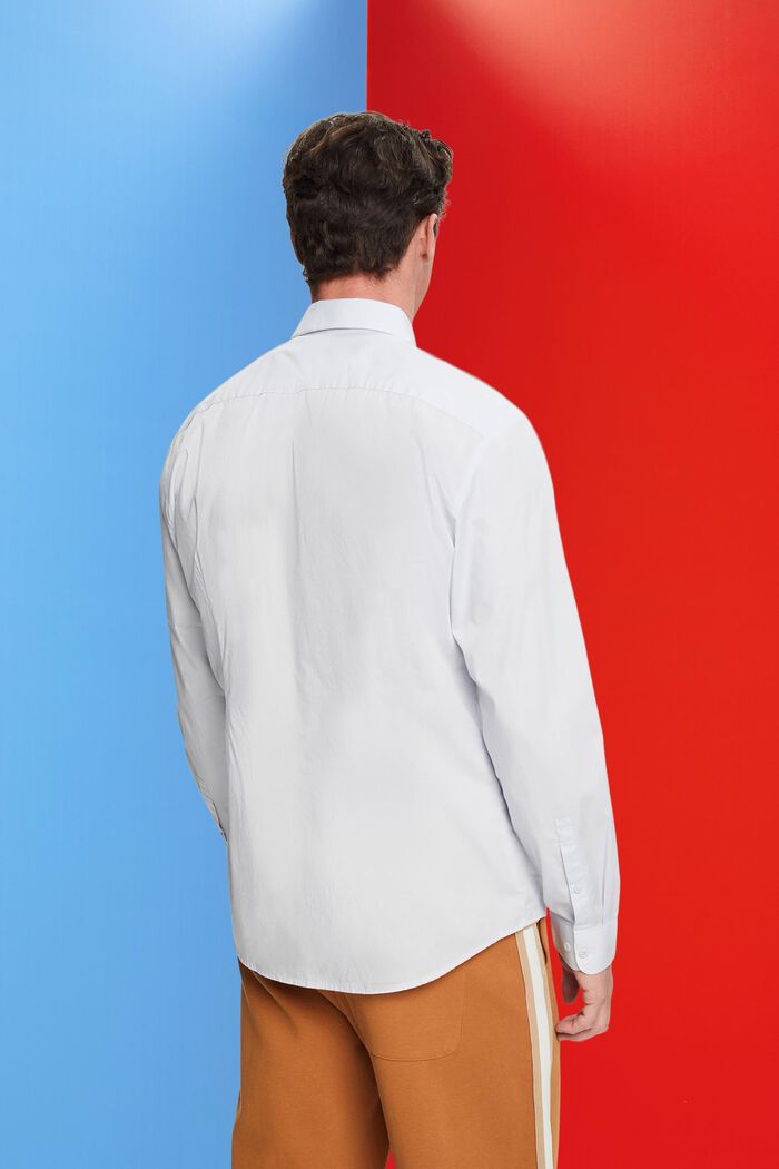 Puuvillainen slim fit -paita, LIGHT BLUE, detail image number 3