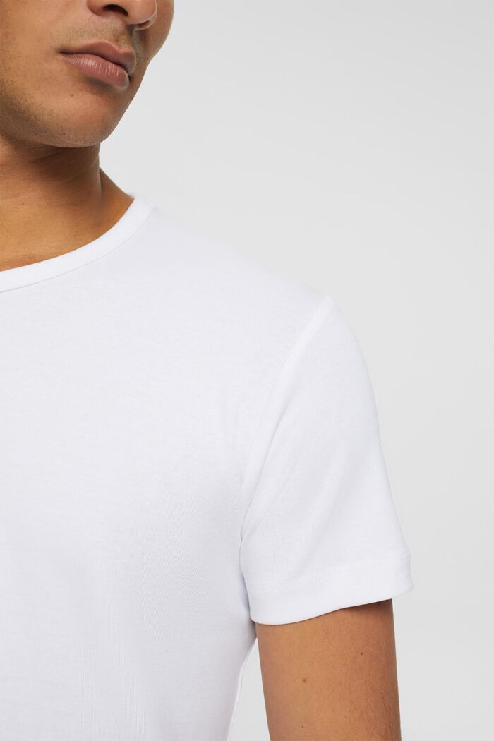 Slim fit jersey-t-paita, WHITE, detail image number 2