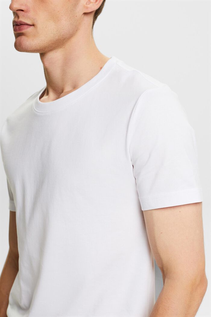 Jersey-t-paita luomupuuvillaa, WHITE, detail image number 2