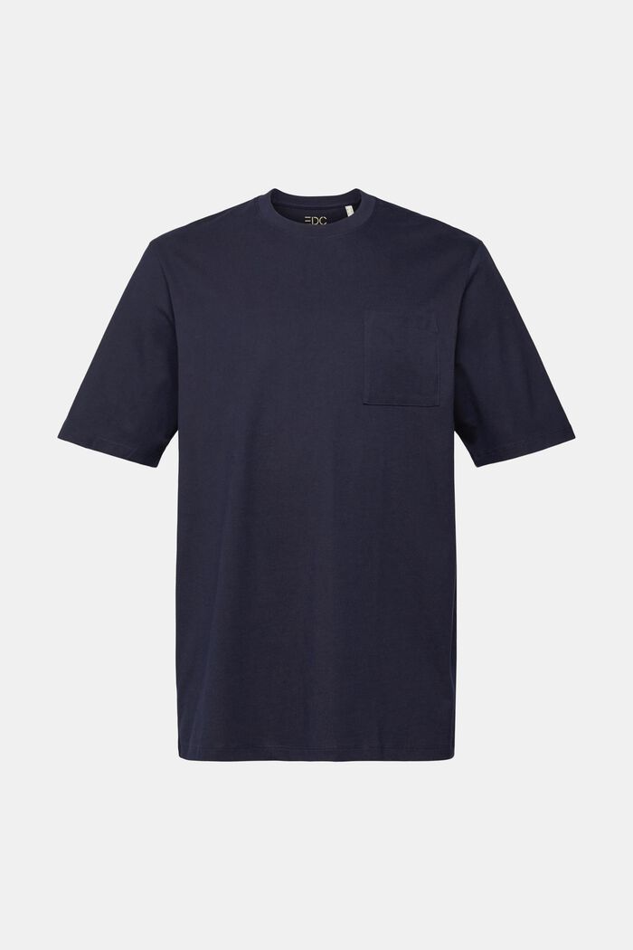 Jersey-T-paita, 100 % puuvillaa, NAVY, detail image number 2