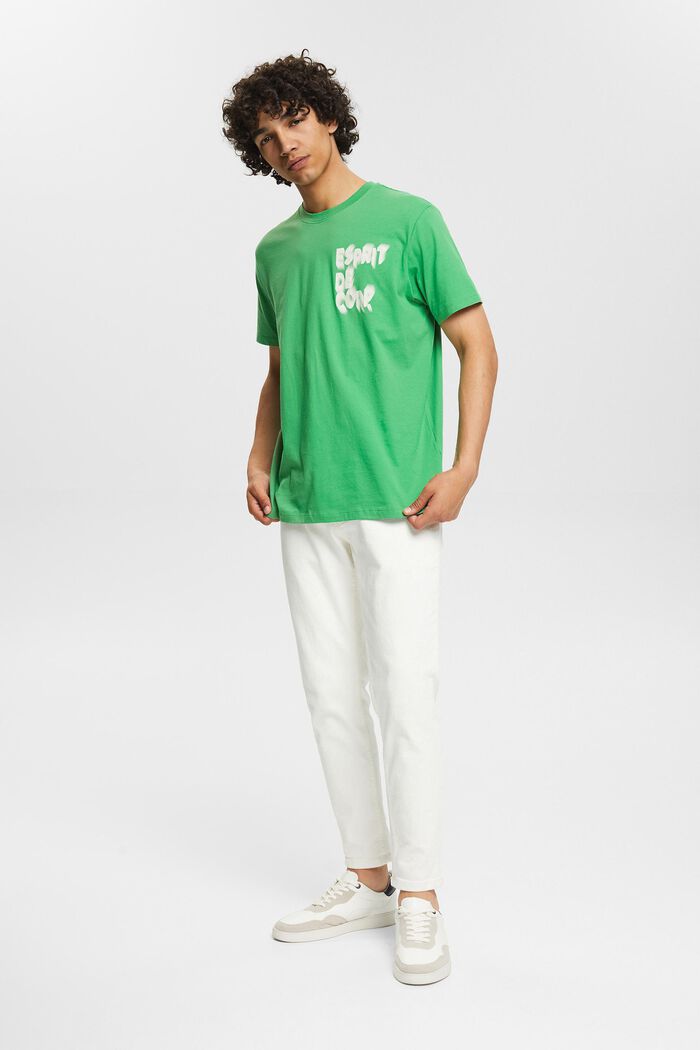 Jersey-t-paita printillä, GREEN, detail image number 1