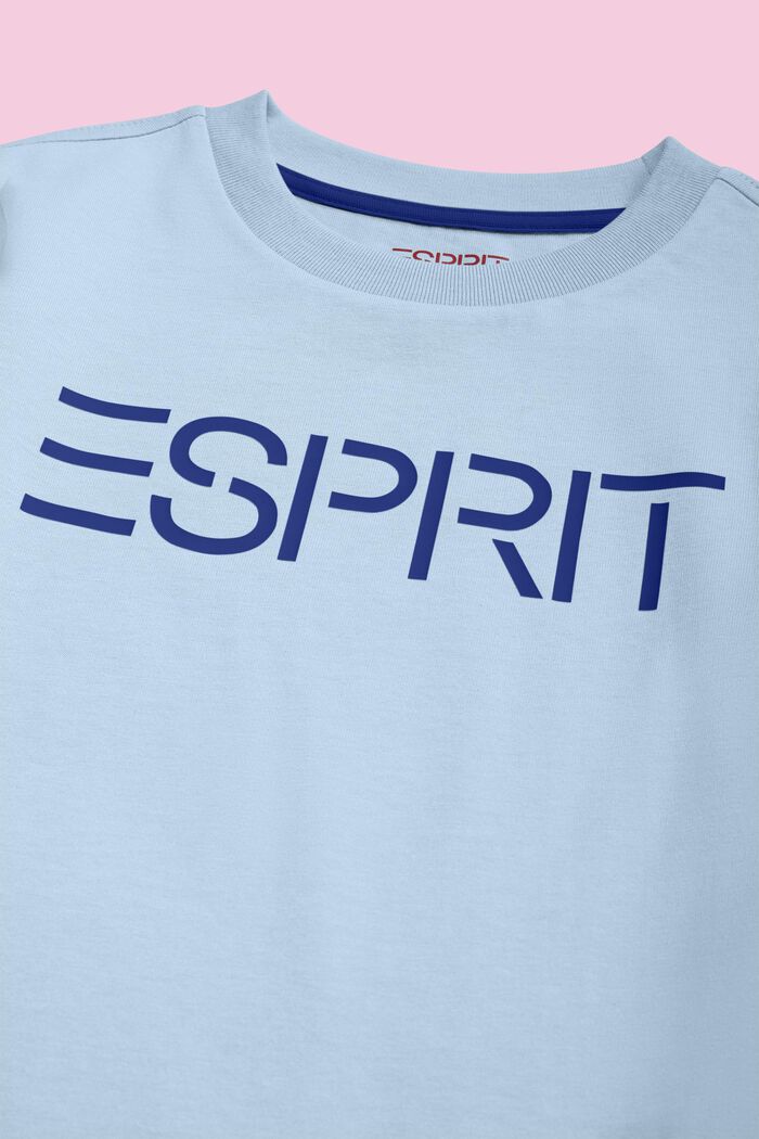 Logollinen t-paita luomupuuvillaa, PASTEL BLUE, detail image number 2