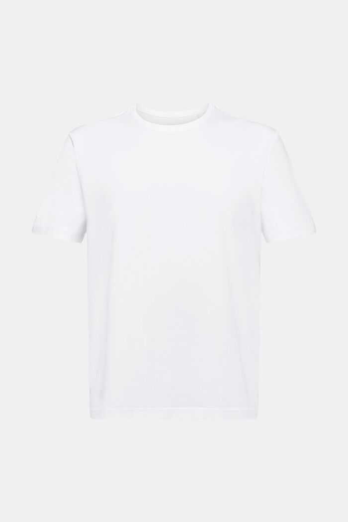 Pima-puuvillasta valmistettu jersey-T-paita, jossa pyöreä pääntie, WHITE, detail image number 6