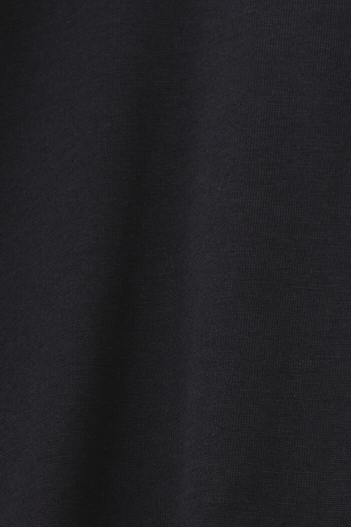 T-paita pyöreällä pääntiellä pima-puuvillaa, BLACK, detail image number 5
