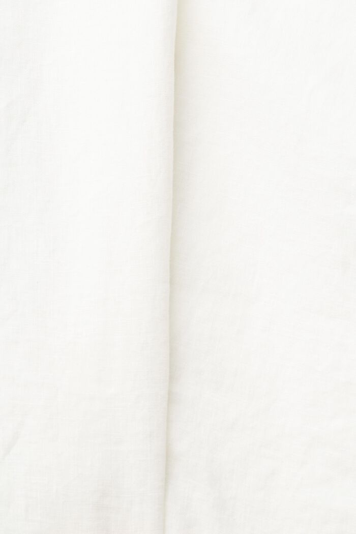 Kukkakirjailtu pellavapusero, OFF WHITE, detail image number 4