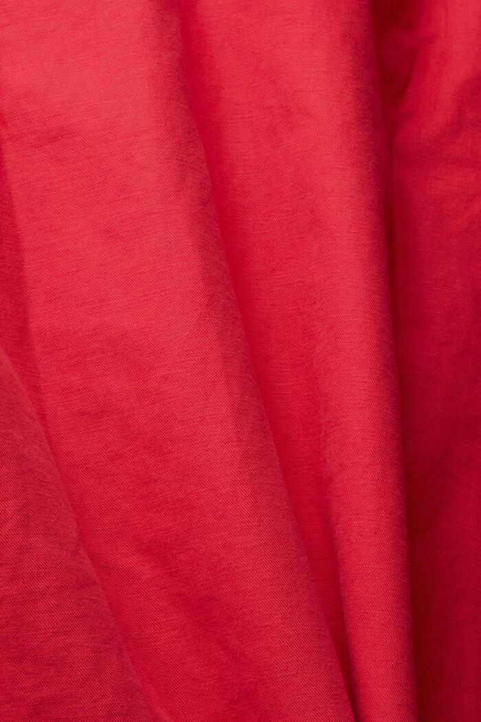 Pellavasekoitetta: oversize-paita, RED, detail image number 4