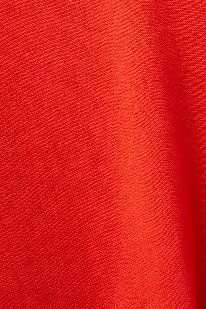 Pyöreäpäänteinen lyhythihainen neulepusero, RED, detail image number 5