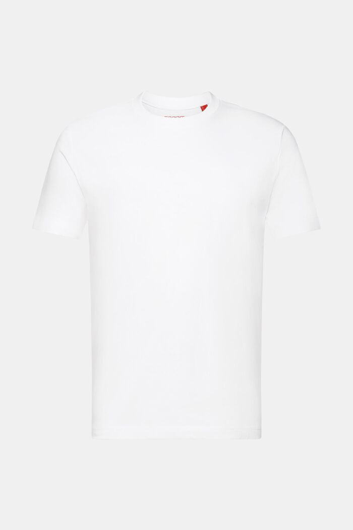 T-paita pyöreällä pääntiellä pima-puuvillaa, WHITE, detail image number 7