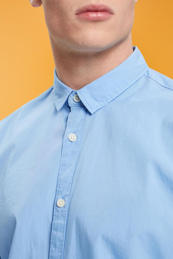 Slim fit, paita vastuullista puuvillaa, LIGHT BLUE, detail image number 2