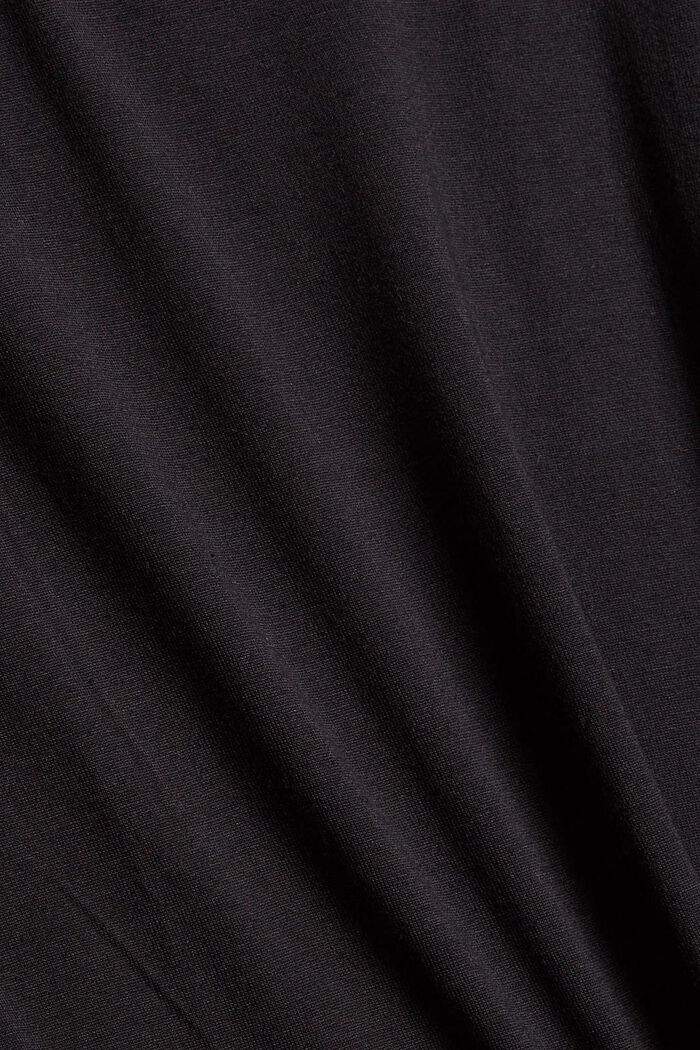 Metallinhohtoinen T-paita LENZING™ ECOVEROA™, BLACK, detail image number 4