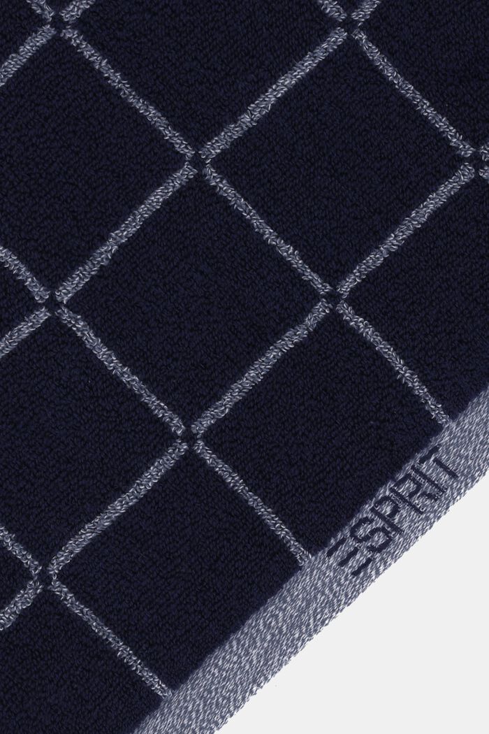 Meleerattu neliökuvioitu pyyhe, NAVY BLUE, detail image number 2