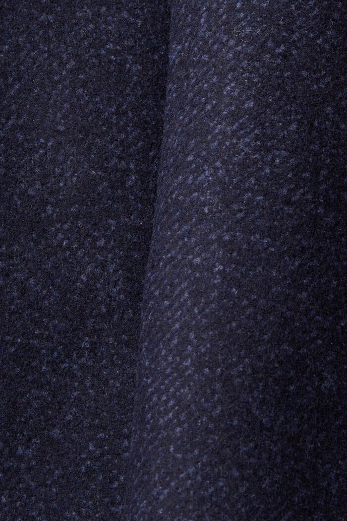 Topattu villasekoitetakki, jossa irrotettava vuoraus, DARK BLUE, detail image number 5