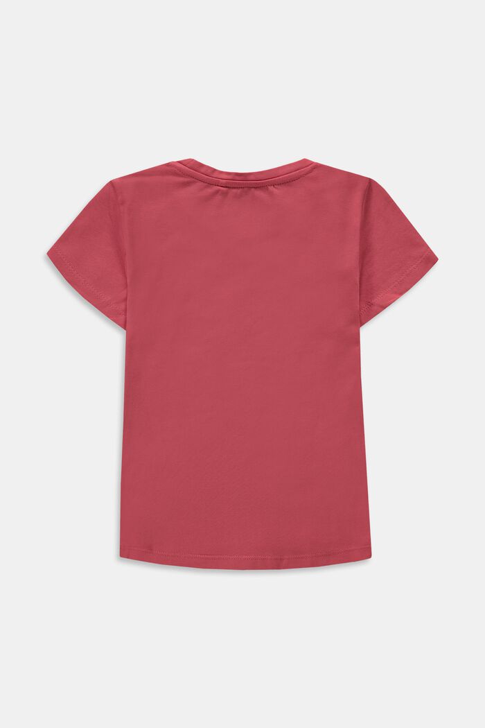 Painokuvioitu T-paita, puuvillastretchiä, CORAL RED, detail image number 1
