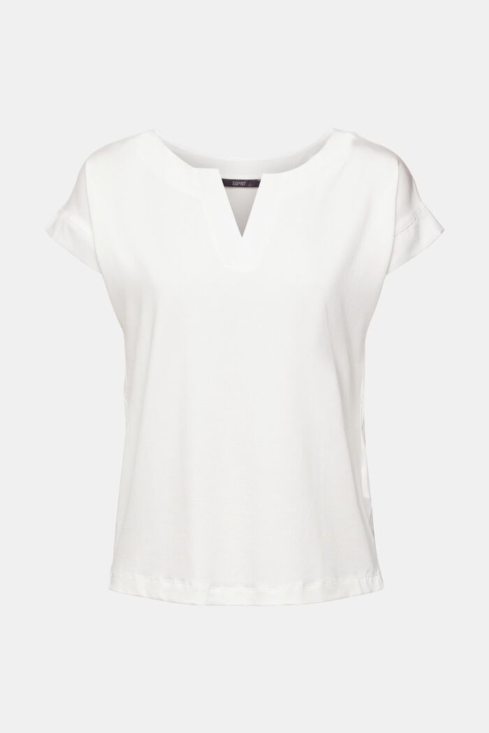 T-paita v-pääntiellä, TENCEL™, OFF WHITE, detail image number 2