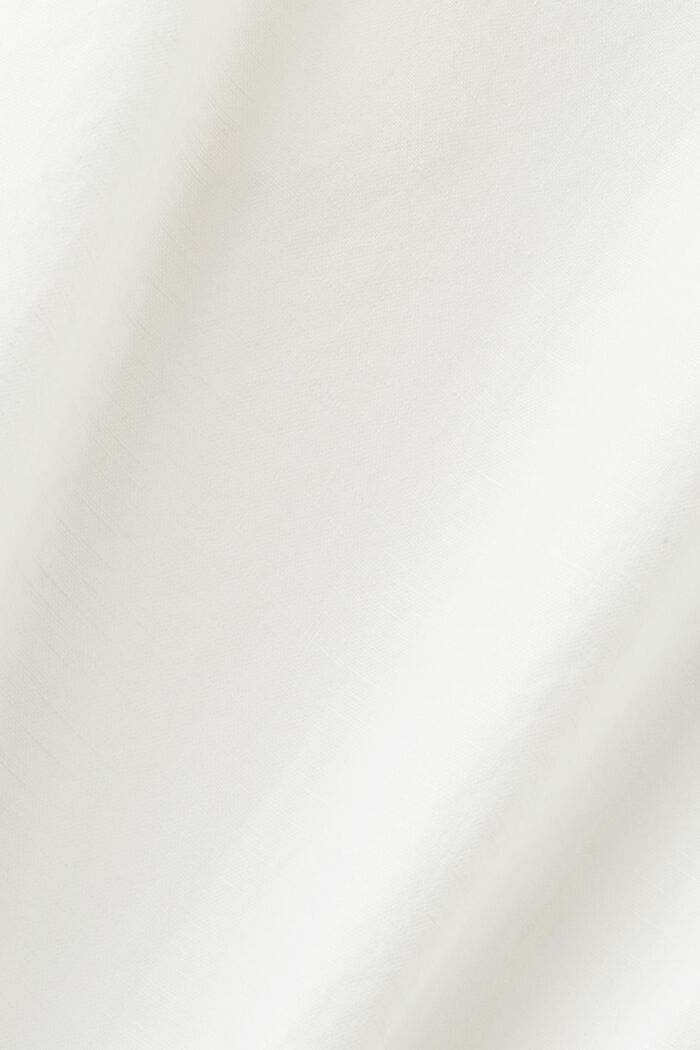 Lyhythihainen paita pellavaa ja puuvillaa, OFF WHITE, detail image number 6