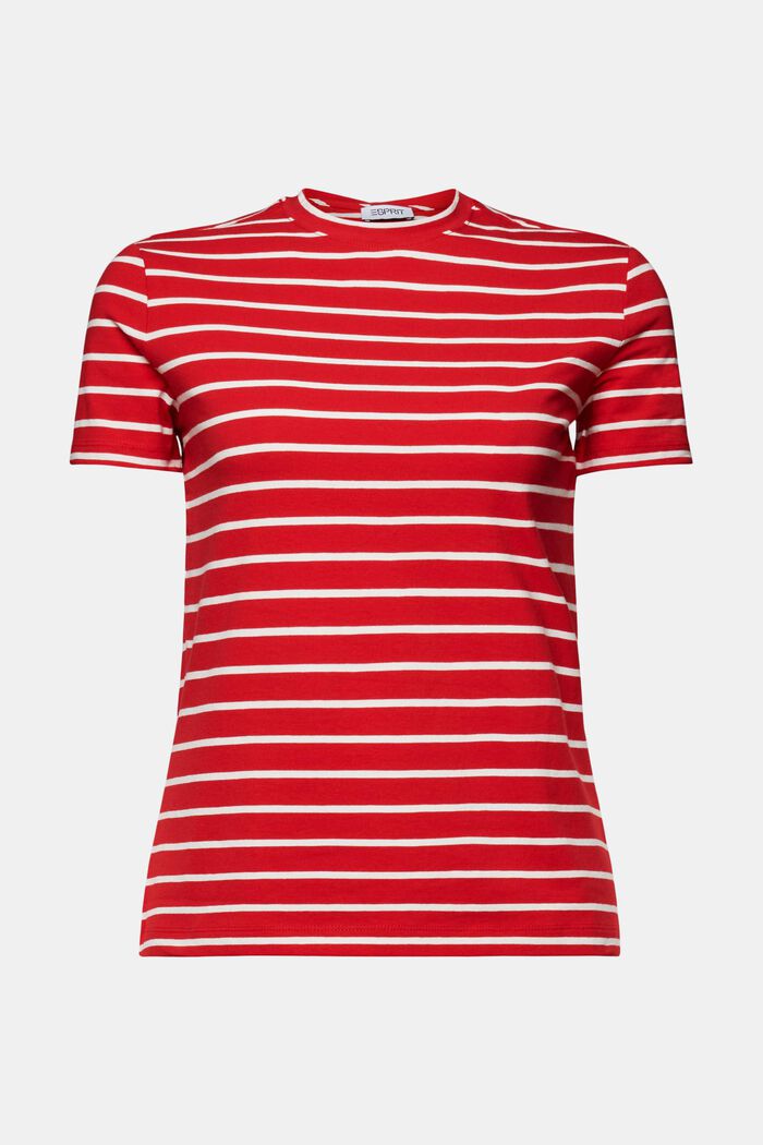 Pyöreäpäänteinen raidallinen paita, DARK RED, detail image number 6