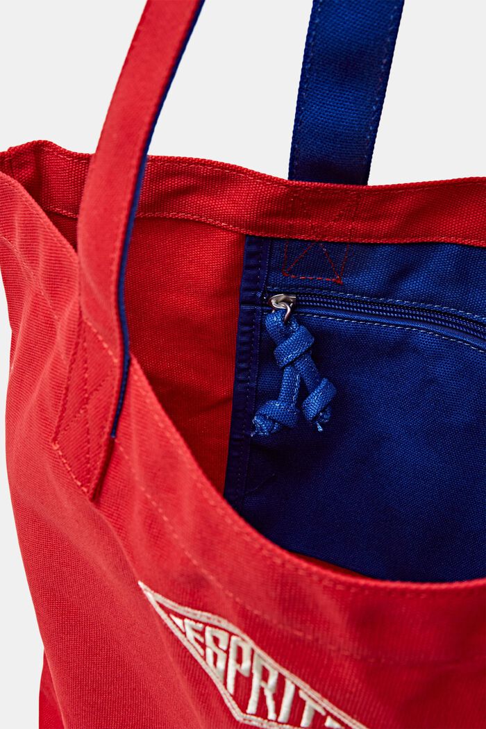 Logollinen tote bag puuvillaa, DARK RED, detail image number 3