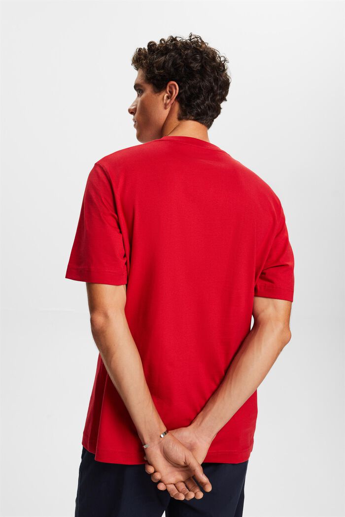 Lyhythihainen, logollinen T-paita, DARK RED, detail image number 3