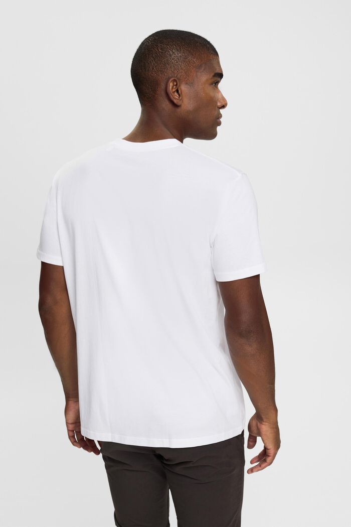 Jersey-T-paita, 100 % puuvillaa, WHITE, detail image number 3