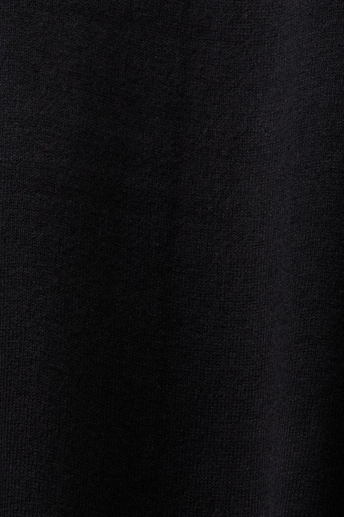 Korkeakauluksinen neulemekko, BLACK, detail image number 4