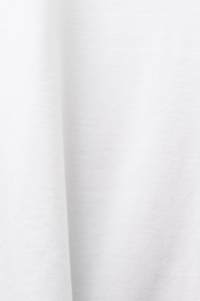 Pima-puuvillasta valmistettu T-paita, jossa pyöreä pääntie, WHITE, detail image number 5