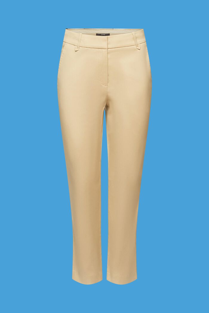 Korkeavyötäröiset slim fit -housut, SAND, detail image number 6