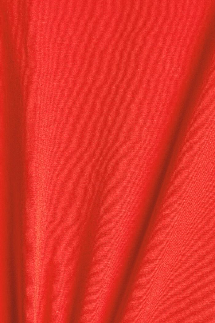 Printtikuvioitu jersey-t-paita, 100 % luomupuuvillaa, RED ORANGE, detail image number 4