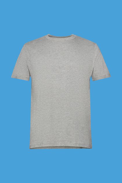 Pyöreäpäänteinen T-paita, slim fit -malli, MEDIUM GREY, overview