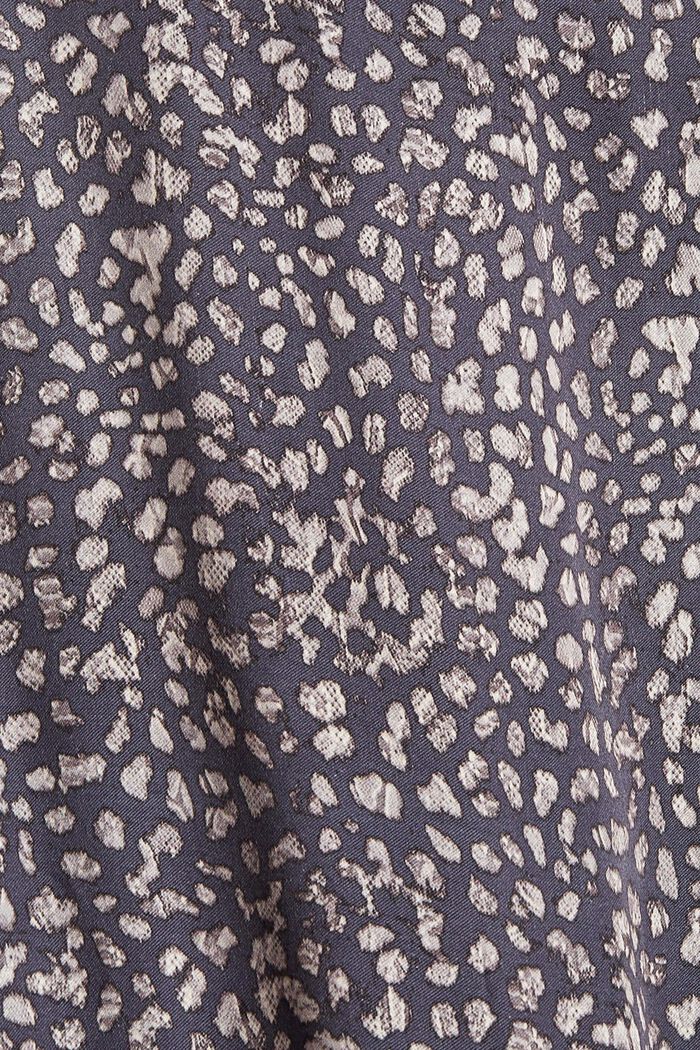 Leopardipainettu T-paita, LENZING™ ECOVERO™, DARK BLUE, detail image number 4