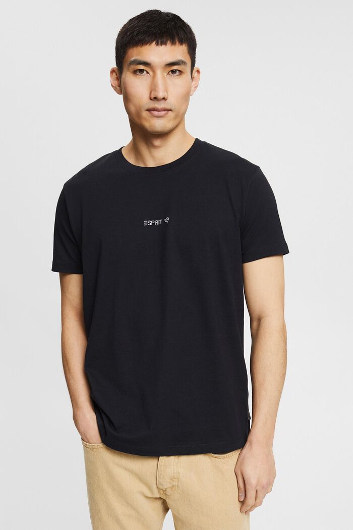 Takaa painettu T-paita, 100 % luomupuuvillaa, BLACK, detail image number 0