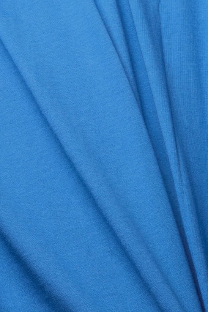 Jersey T-paita, V-pääntie, BLUE, detail image number 5
