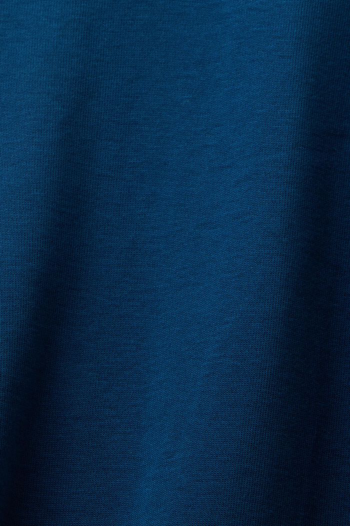 Logollinen pitkähihainen luomupuuvillaa, PETROL BLUE, detail image number 6