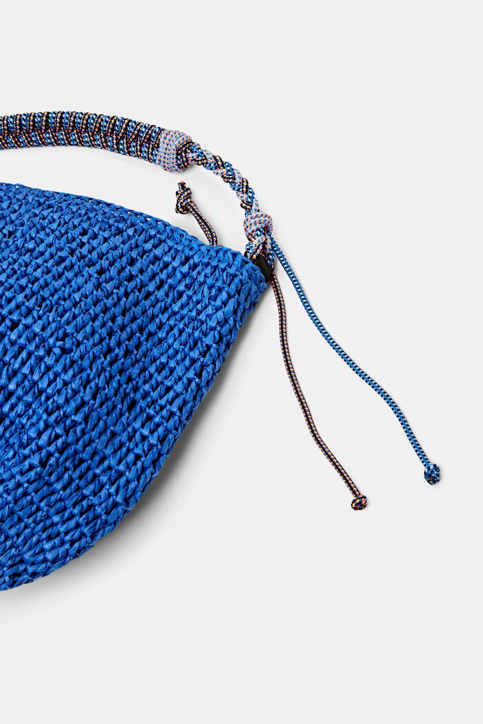 Virkattu hobo bag, BRIGHT BLUE, detail image number 1