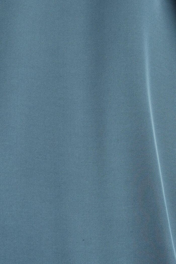 Satiinityylinen puserotoppi, LENZING™ ECOVERO™, PETROL BLUE, detail image number 4