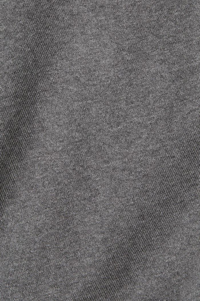Oversized-neulemekko luomupuuvillasekoitetta, GUNMETAL, detail image number 4