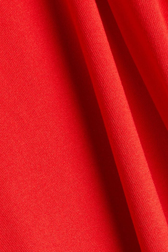 Nappilistallinen neulemekko, ORANGE RED, detail image number 4