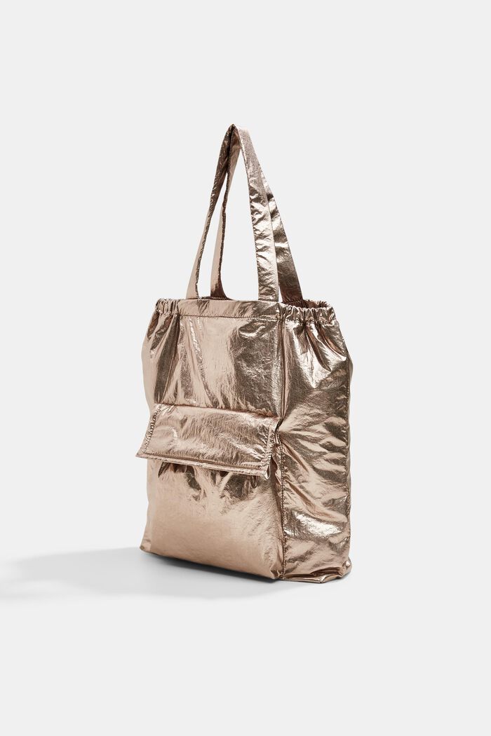 Kierrätettyä: Metallinhohtoinen laukku, GOLD, detail image number 2