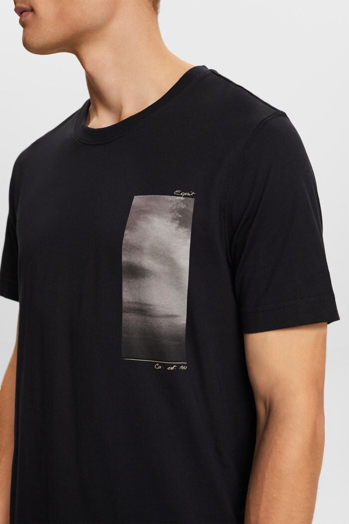 Painokuvioitu t-paita luomupuuvillaa, BLACK, detail image number 1