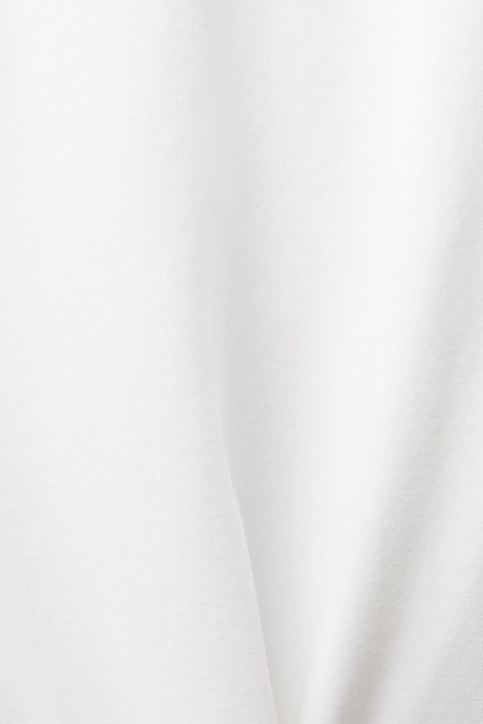 V-aukkoinen jersey-T-paita, WHITE, detail image number 4