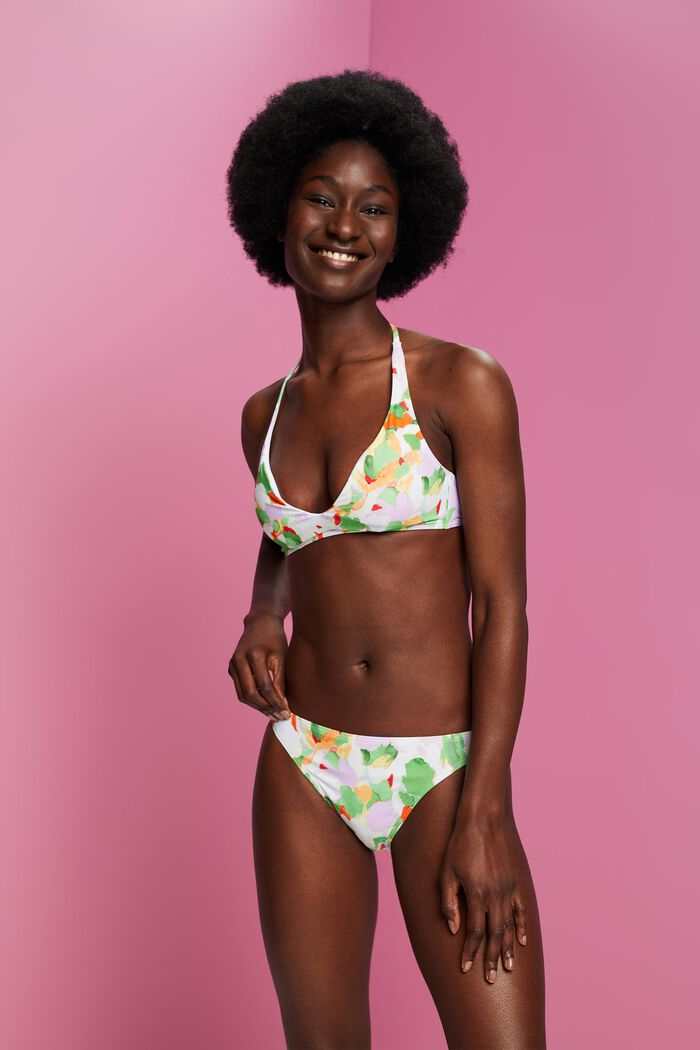 Kierrätetty: kuviolliset bikinihousut, GREEN, detail image number 0