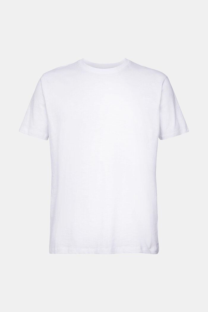Jersey-T-paita, 100 % puuvillaa, WHITE, overview