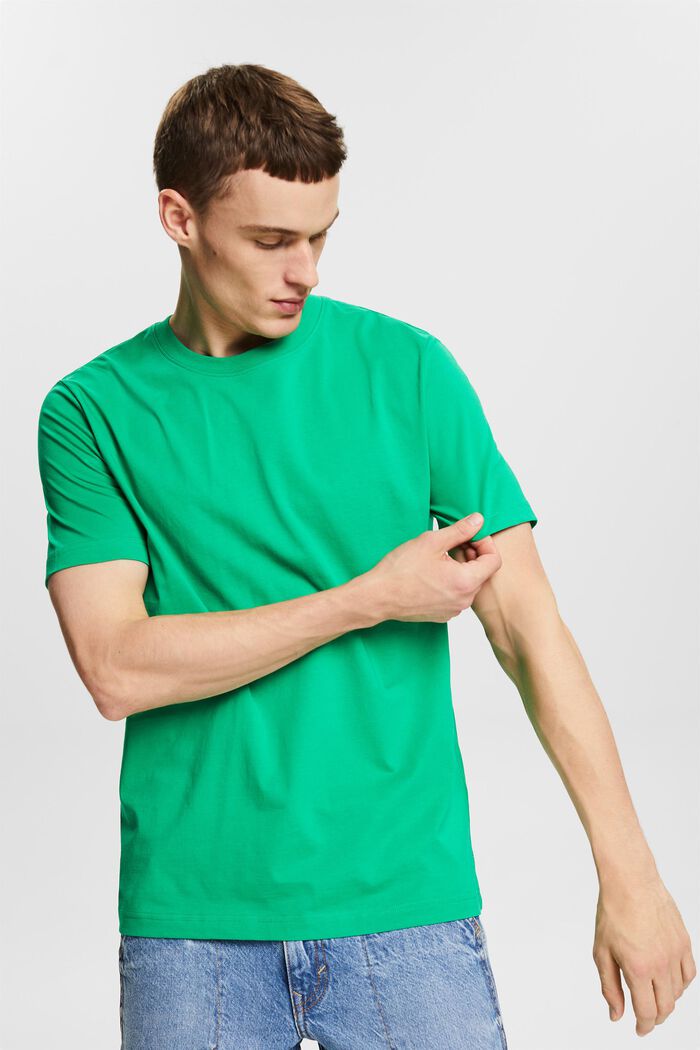 Jersey-t-paita luomupuuvillaa, GREEN, detail image number 0
