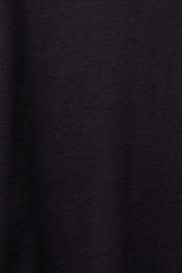 T-paita luomupuuvillaa, V-pääntie, BLACK, detail image number 4