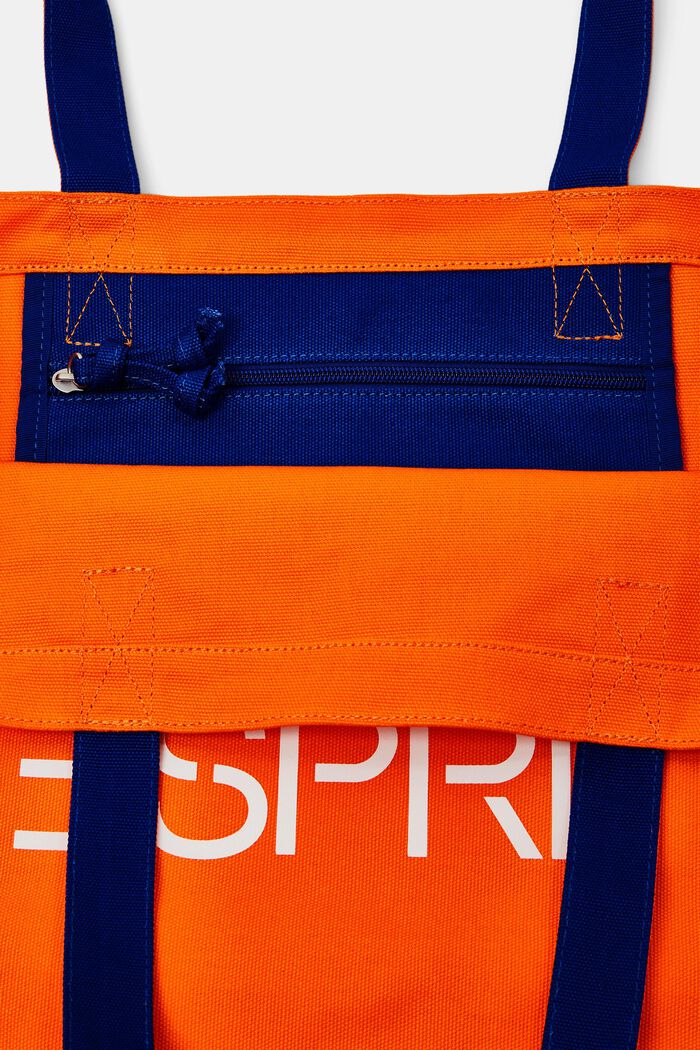 Logollinen tote bag kanvasta, RED ORANGE, detail image number 3