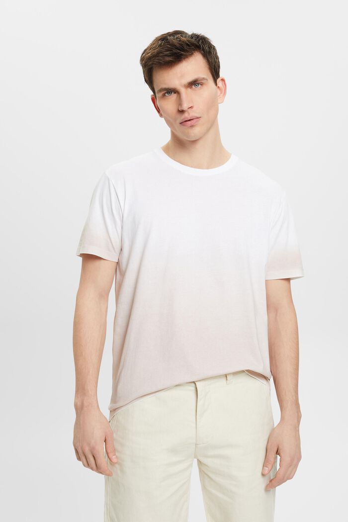 Kaksisävyinen, haalistuvasti värjätty T-paita, WHITE, detail image number 0